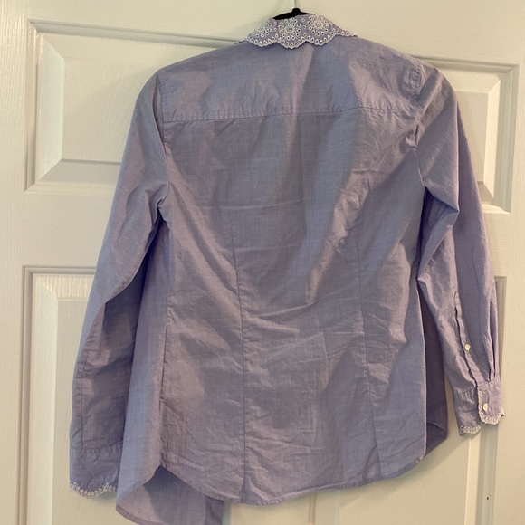 JCrew Lace Collar Button Down Shirt - Picture 6 of 6
